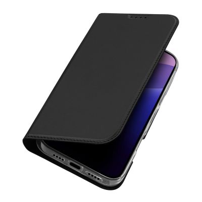 5. Dux Ducis Skin Pro Hülle für iPhone 16 Pro mit Klappe und Kartenfach – Schwarz
