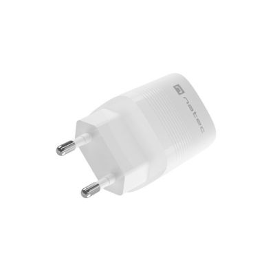 NATEC LADEGERÄT RIBERA GAN 1X USB-A + 1X USB-C 30W WEISS NUC-2140