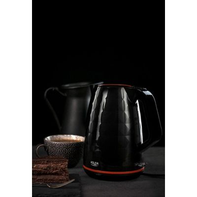 6. Wasserkocher Adler AD 1277 b (2200 W, 1,7 l; schwarz)