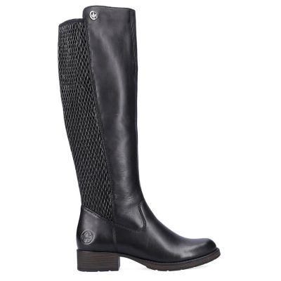 37. Rieker W Z9591-00 schwarze Lederstiefel 