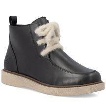 Schwarze Damen-Ankle-Boots aus Leder, Rieker 71100-00