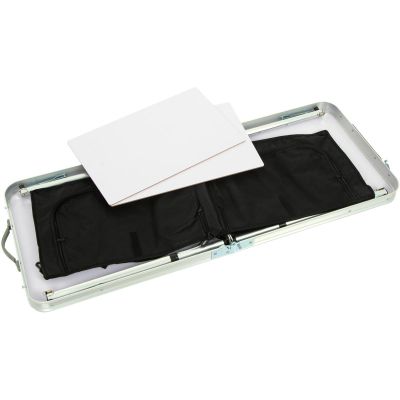 6. Klappbarer Campingtisch 120 x 47 x 70/62/54 cm mit Kleiderschrank 33 x 30 x 36 cm