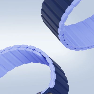 8. Magnetisches Apple Watch SE, 9, 8, 7, 6, 5, 4, 3, 2, 1 (41, 40, 38 mm) Dux Ducis Armband (LD-Version) – blau