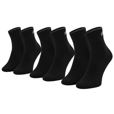 Skechers 3PPK Unisex Mesh Ventilation Quarter Socken SK42017-9999 Schwarz 35-38