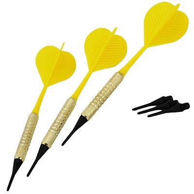12. DARTS PLASTIK-DARTS 3 STÜCK SICHER BEST SPORTING - GELB