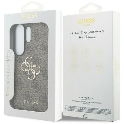 8. Guess 4G Big Metal Logo Hülle für Samsung Galaxy S26 Ultra - Braun
