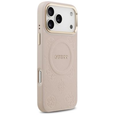 4. Guess Peony Hot Stamp MagSafe Case für iPhone 17 Pro Max - Pink