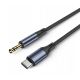 Wozinsky WAK-CJ USB-C auf 3,5-mm-Miniklinken-DAC-Adapterkabel 1 m – grau