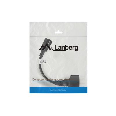 4. LANBERG Stromkabelverlängerung IEC 320 C14 -> SCHUKO(F), 20 cm