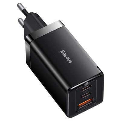 2. GaN 2xUSB C 1xUSB 65W Schnellladegerät Baseus GaN5 Pro + USB C - USB C 100W Kabel - Schwarz