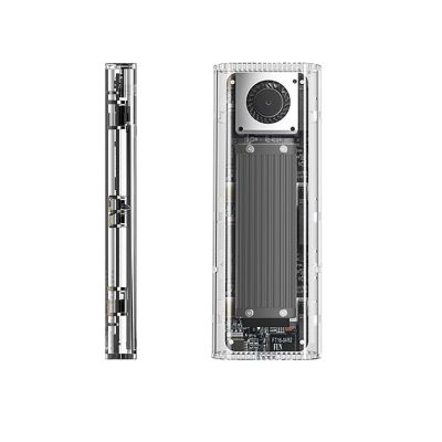 3. Orico TCM2-G20 M.2 NVME USB-C 3.2 20Gb/s Festplattenlaufwerk - Silber/Transparent