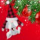 30. Dekorativer Weihnachtsmann mit Geschenktüte, 20 cm, Mädchen