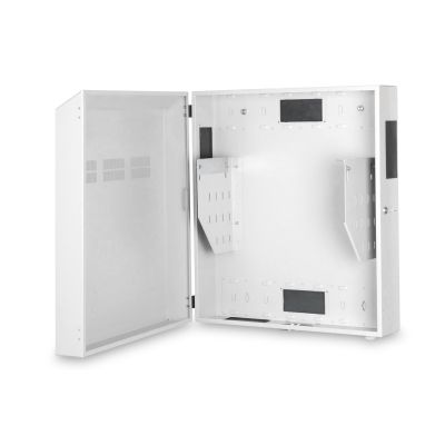 2. 19" NWS 4HE Digitus Wandschrank, Slim 800x640x220 mm, vertikale Innenmontage, grau (RAL 7035)
