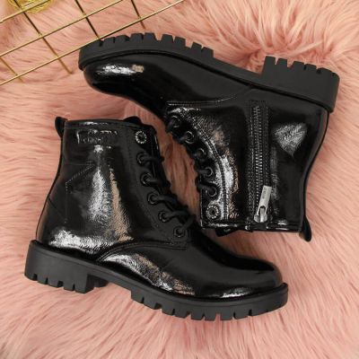 5. Schwarze Springerstiefel für Mädchen Big Star Jr II374045