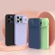 14. Nillkin CamShield Silky Silikonhülle iPhone 14 Pro Max Silikonhülle mit Kameraschutz Blau