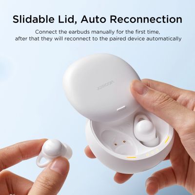 7. Joyroom JR-TS2 Cozydots Series Kabellose TWS-Kopfhörer mit aktiver Geräuschunterdrückung (ANC) und Bluetooth 5.3 – Weiß