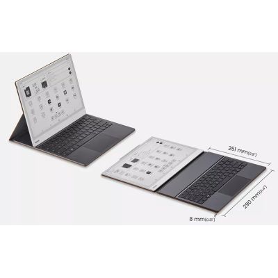 10. Onyx Note Max/Tab XC braune magnetische Hülle mit Tastatur