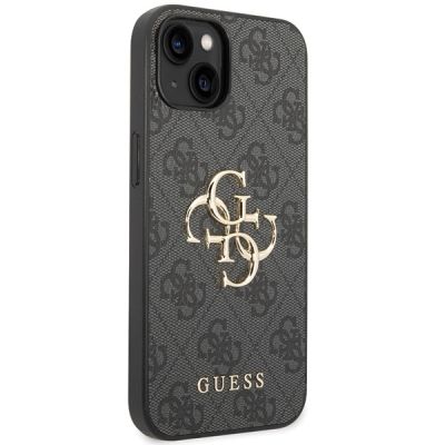 4. Guess 4G Big Metal Logo iPhone 15 Hülle - Grau