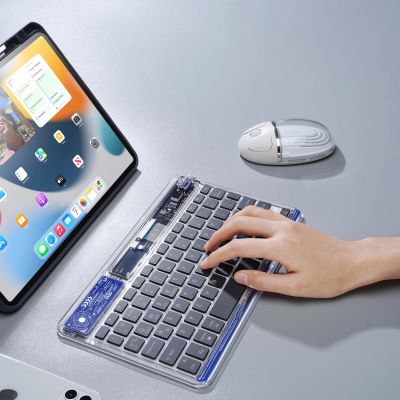 6. Dux Ducis Keyboard (CK Series) Kabellose Tastatur für Laptop/Tablet/Telefon – Transparent