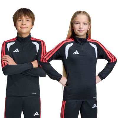 2. adidas Tiro 26 League Trainingsshirt für Kinder, schwarz, weiß und rot, JY7159