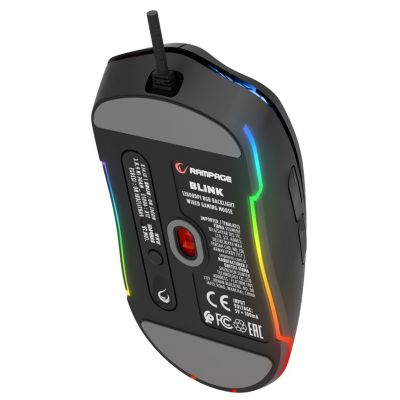 8. RAMPAGE KABELGEBUNDENE GAMING-MAUS 12800 DPI BLINK BLACK
