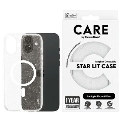 CARE by PanzerGlass Flagship Star Lit Case iPhone 16 Plus 6,7" weiß/weiß MagSafe 1343