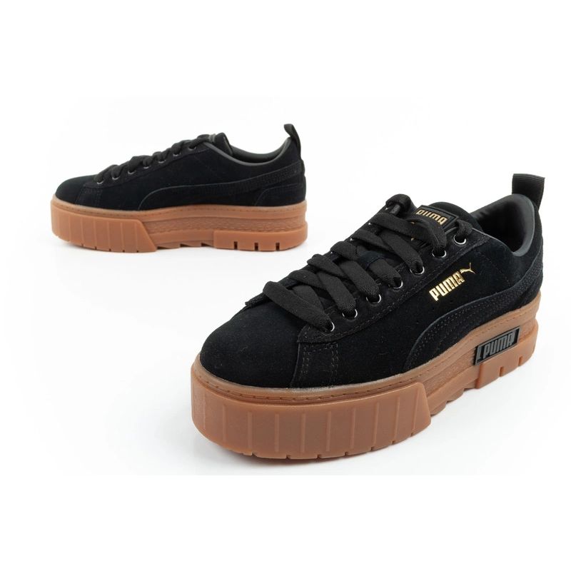 8. Puma Mayze Damen Sportschuhe Sneakers Plateau schwarz modisch Leder