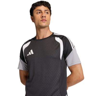 5. adidas Tiro 26 Wettkampf-Trainingsjersey für Herren, schwarz, grau und weiß, JX4254