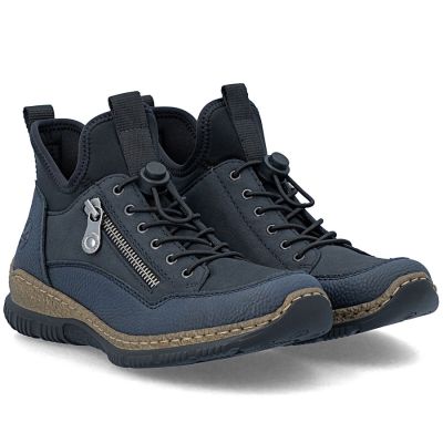 4. Rieker N32G3-14 bequeme, marineblaue, wasserdichte Damenschuhe