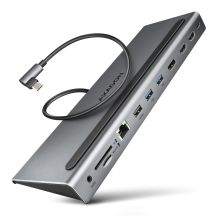 Axagon HMC-4KX3 Kabelgebundene Dockingstation USB 3.2 Gen 1 (3.1 Gen 1) Typ-C Grau