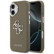 Guess Grained Big 4G Classic Logo iPhone 17 Hülle - Braun
