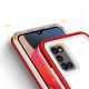4. Klare 3in1 Hülle für Samsung Galaxy A03s (166) Rahmen Gel Cover rot