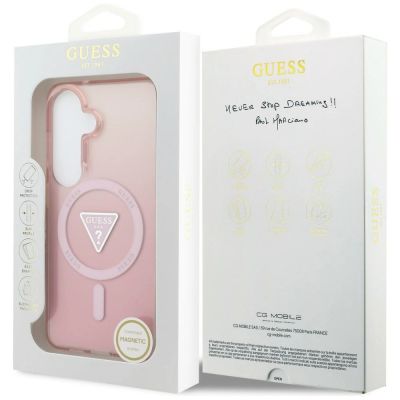 8. Guess IML Gradient Triangle MagSafe Hülle für Samsung Galaxy S26 - Pink