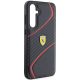 4. Ferrari Twist Metal Logo Hülle für Samsung Galaxy S23 FE – Schwarz