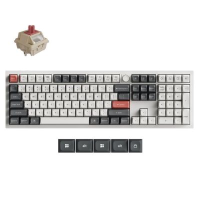 Keychron Q6 Ultra 8K Tastatur Universal USB + RF Wireless + Bluetooth Weiß