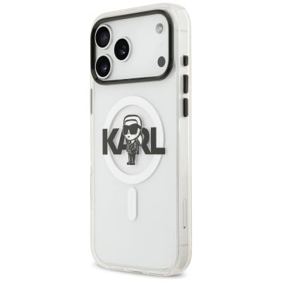 2. Karl Lagerfeld IML Karl Sketch Logo MagSafe Case für iPhone 17 Pro Max - Transparent