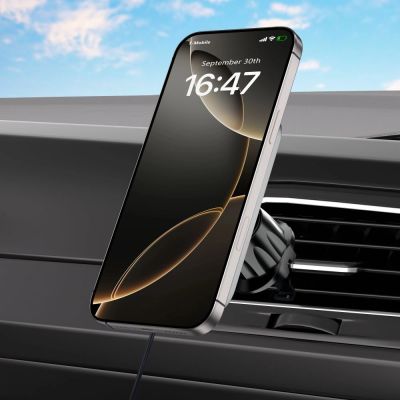 7. Tech-Protect MM15W-V9 Autohalterung mit MagSafe für Armaturenbrett und Lüftungsschlitze, 15 W, Schwarz