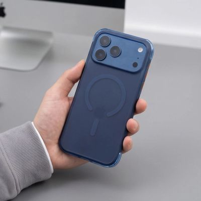 10. Tech-Protect MagAir MagSafe CC Hülle für iPhone 18 Pro / 17 Pro – Mattes Dunkelblau