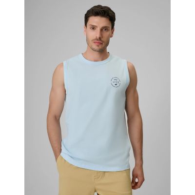 Ärmelloses, locker sitzendes Herren-T-Shirt aus glattem Material, Größe 4F 4FRSS26TSLEM330-34S