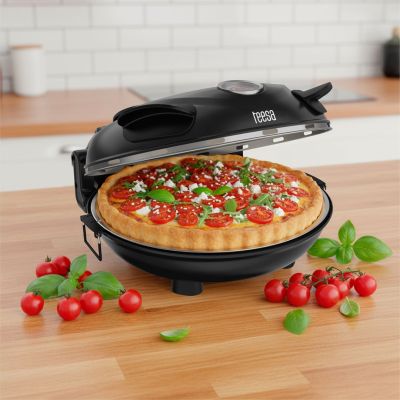 8. TEESA SUPREME Pizzaofen, 1200 W, 32 cm, Sichtfenster, herausnehmbarer Pizzastein