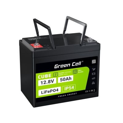 53. GREEN CELL LIFEPO4 CUBE-AKKU 50AH 12V/12,8V 640WH LFPGC12V50AH