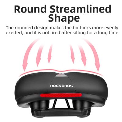 2. Rockbros AQ-6090R Fahrradsattel – Schwarz und Rot