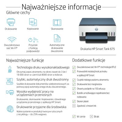 4. HP SmartTank 675 All-in-One-Drucker: Drucken, Scannen, Kopieren, WLAN, Scannen zu PDF