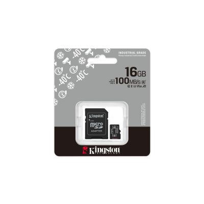 8. KINGSTON microSDHC 16GB Industrial C10 A1 pSLC Karte