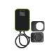 Green Cell EV15RFID Ladestation für Elektrofahrzeuge, schwarze Aluminiumwand, 3 integrierte LCD-Displays