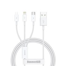 Baseus Superior Series USB-A - USB-C / Lightning / Micro-USB 3,5A Kabel 1 m - weiß