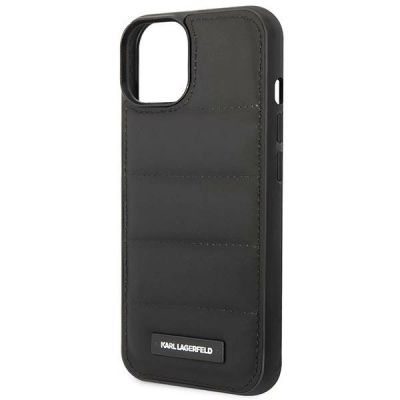 6. Karl Lagerfeld Puffy Elongated Logo Case für iPhone 14 Plus – Schwarz