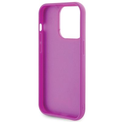 7. Guess Disco Metal Script Hülle für iPhone 15 Pro – Rosa