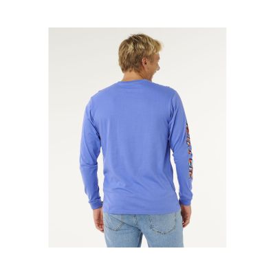 3. Herren RIP CURL Fade Out Icon Langarmshirt Blau