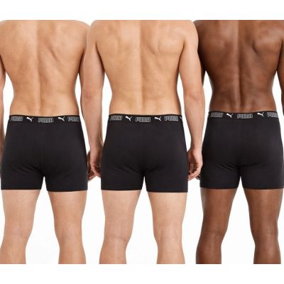 4. Puma Herren Boxershorts Lang 3er-Pack Schwarz Bequem